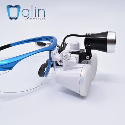 China To light up dental headlight 5W dental and surgical loupes 2x loupes 3.5x 420 LED for sale