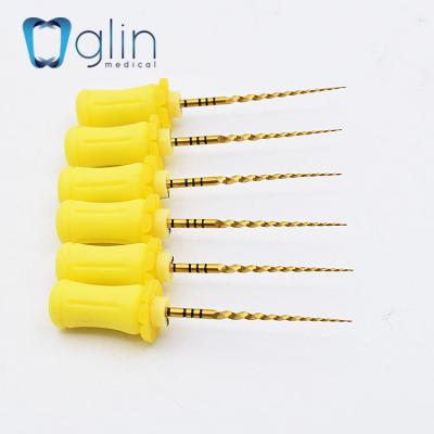 China For the hand & Engine use. hot sale k dental root canal file instruments equipment pins gold barbed niti rotary file for sale