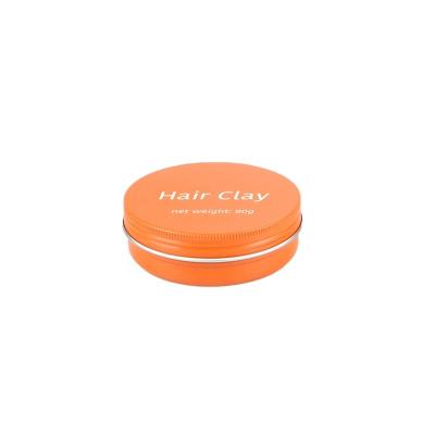 China Cosmetic 80ml Empty printing orange Cosmetic Aluminum Round screw ca p top jars Aluminum Can tins for sale