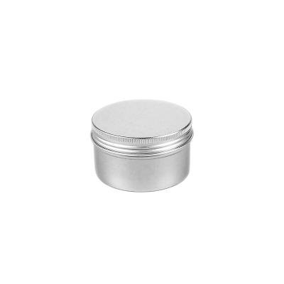 China 100ml Round Empty Cosmetic Aluminum Canisters Aluminum Jars Cosmetic Screw Cap Ca p for sale