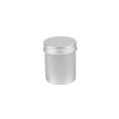 China 100ml Round Empty Cosmetic Aluminum Canisters Aluminum Jars Cosmetic Screw Cap Ca p for sale