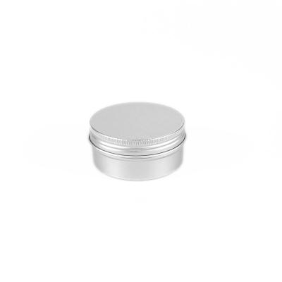 China 80ml Round Empty Cosmetic Aluminum Canisters Aluminum Jars Cosmetic Screw Cap Ca p for sale