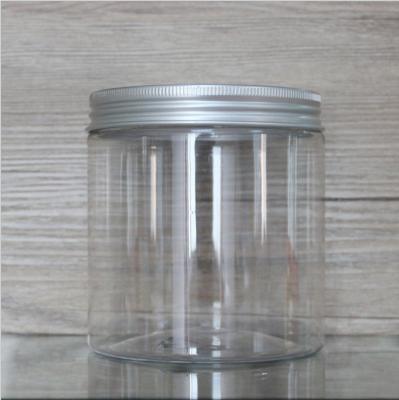 China Aluminum Canned Food 500ml Jar Pet Plastic Cap Jar , Small Honey Jar for sale