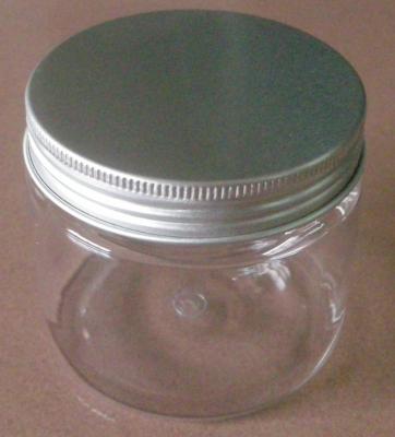 China Skin Care PET Cream Transparent Jars With Aluminum Lid For Food Packaging for sale