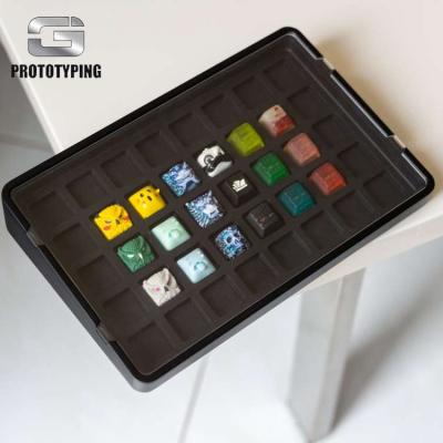 China Pink Plastic Translucent Keyboard Case Working Snare Mechanical Keyboard Case By CNC Machining Service For Playing Game, Office, Home for sale