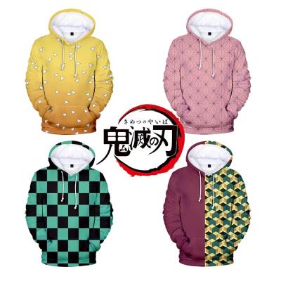 China Cosplay Anti-Shrink Costume Anime Demon Arrival Demon Slayer Oversized Kimetsu No Trend Hooded Style Fashion Yaiba Sweatshirt Cool Women/Men for sale