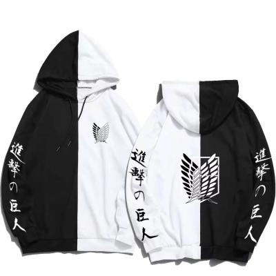 China Japan Anime Anti-Shrink Attack On Titan Print Mens Hoodies Sweatshirts Hoodie Patchwork Apparel Hip Hop Streetwear Thin Tops for sale