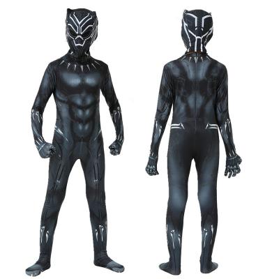 China Hot Kids Halloween Christmas Party Rompers Set Black Panther Costume Cosplay Costume Superhero Spider Bay Man Jumpsuits Holiday Party Costume for sale