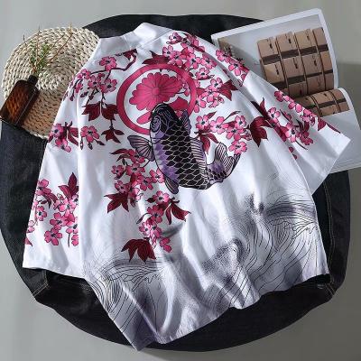 China Japanese Yukata Men'S Japanese Yukata Men'S Yukata Men'S Haori Kimono Wholesale Men'S Kimono Japanese Samurai Kimono Japan Harajuku Streetwear Clothing for sale