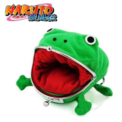 China Wholesale Hokage Ninjia Frog Cosplay Plastic Coin Purse Props Manga Holder Cute Animal Flannel Frog Wallet Anime Cartoon Coin New for sale