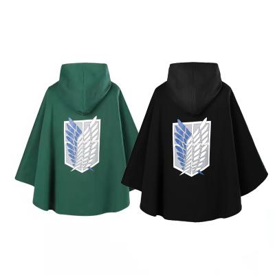 China Japanese Anime Hoodie Shingeki Cosplay Hoodie No Kyojin Overwatch Legion Cosplay Costume Green Cape Men's Clothing Attack on Titan Cloak for sale