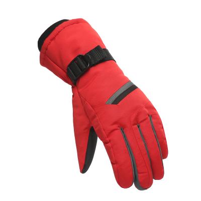 China Red Color Women Lady Windproof Waterproof Ski Snow Gloves Waterproof Motorcycle Cycling Electric Bike Weathe Outdoor Cold Gloves for sale