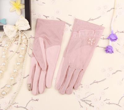 China Women Breathable Ladies UV-Protection UV-Protection Gloves Summer Slim Girls Touch Screen Workout Gloves for sale