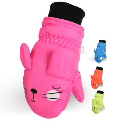 China Winter Ski Snow Mittens Finger Style Kids Winter Mittens Full Of Boys Girls Winter Gloves Baby Kids Korean Popular Cotton Warm Cute Cartoon for sale