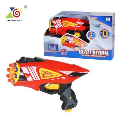 China Manual Gun Parent-child Interaction Flame Storm Kids Toy Dart Guns Soft Bullet Gun for sale