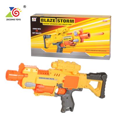 China Toy Zecong Electronic Kids Flame Plastic Storm Toy Gun Bo Soft Dart Bullet Gun Toy for sale