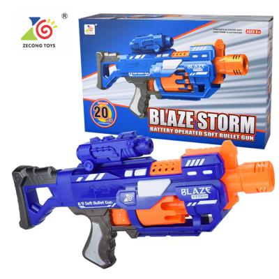 China Soft Toy High Quality Bullet Gun Toys Electronic Gun Toys For Play OEM Plastic STORM BLAZE Battery Style Electronic Toy Pcs for sale