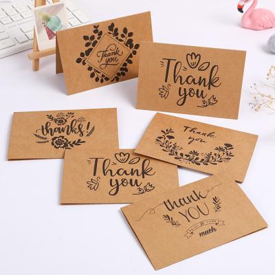 China Widely used for 2022 new garment factory customizable crafts pure color with pattern paper thank you card for sale