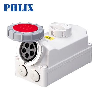 China 16A 3P+N+E IP67 Industrial Mechanical Interlock Industrial Power Switched Sockets en venta