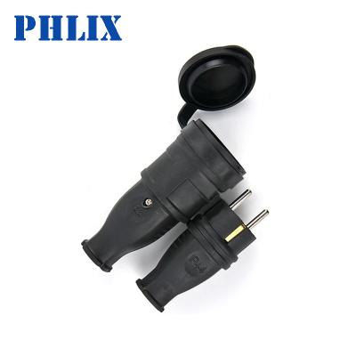 China Schuko Plug Industrial German Rubber Industrial Plug en venta