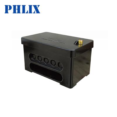 China Electrical Service Terminal Block 2x5 Way 100a Junction Box Copper Block Bakelite Bipolar Box 100A c/w zu verkaufen