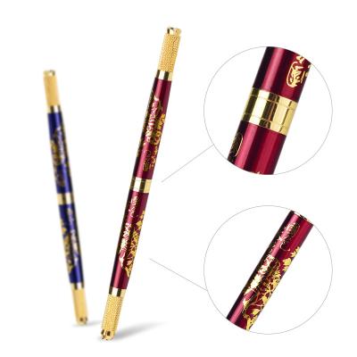 China Gold Permanent Tattoo Pen Microblading Manual Tattoo Pen Gold Customization Makeup for sale