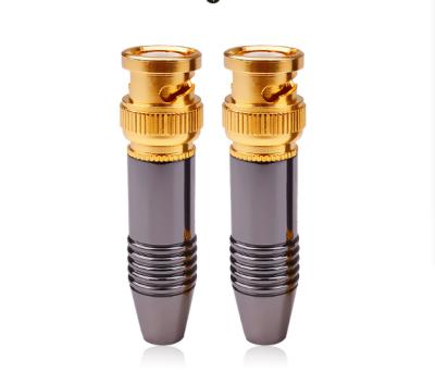 China RASANTEK Automotive Gold Plated 75OHM Male Zinc BNC Connector With Gold Plated for sale