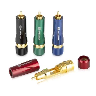 China 12.0mm wire diameter audio jack rca brass male connector for sale