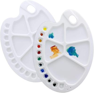 China Well 50607 17 Plastic Watercolor Oil Color Tray Paint Mixing Palette For Kids Art Student for sale