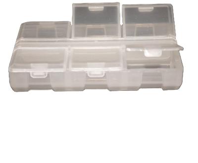 China 21974 Mini Bead Organizer 6 Grids Clear Jewelry Viable Moving Plastic Storage Box Good Quality for sale