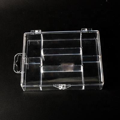 China 21841 Viable Hot Selling Mini Pearl Organizer 7 Grids Clear Storage Box Good Quality for sale