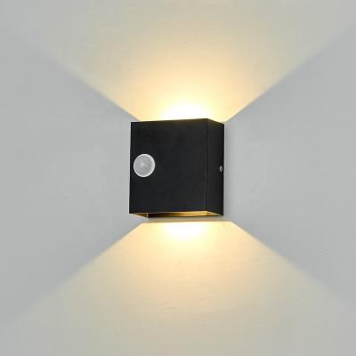 China Modern LED Human Body Feeling Wall Light Cob Up Down Wall Light Outdoor Decorative Wall Lamp For Bedroom Or Living Room for sale