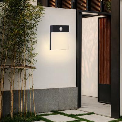 China 2023 modern outdoor waterproof simple human body induction wall lamp for sale