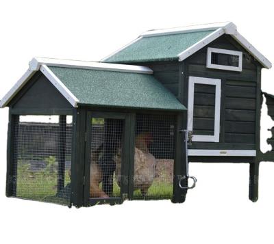 China Viable Dark Blue Color Chicken Cage Fashionable Outdoor Wooden Hen House for sale