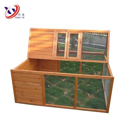 China Breathable Foldable Wooden Rabbit Animal Cages With Big Run For Sale for sale