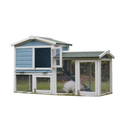 China Lovely Viable Color Hutch Rabbit Cage Wooden Rabbit Cage for sale