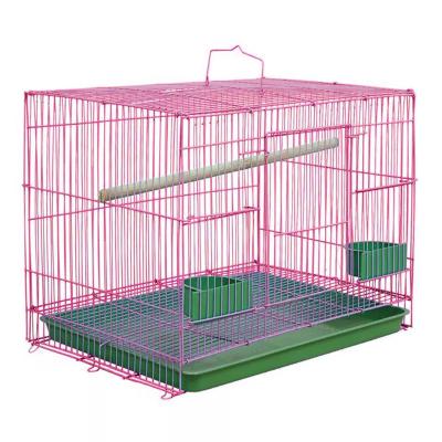 China Viable Saving Wholesale Home Style Macaw Home Products Pet Parrot Breeding Pet Metal Bird Cage Canary Yellow for sale