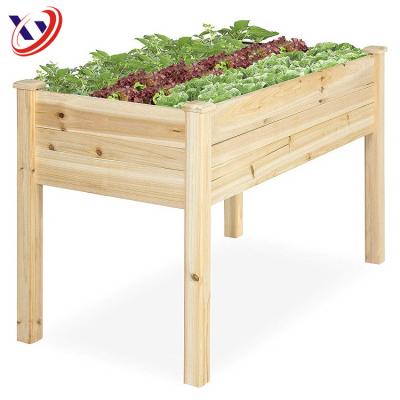 China Eco-Friendly Fir Garden Flower Planter Easily Assembled Wooden Outdoor Work Bench for sale