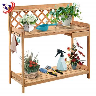 China Newest Garden Potting Work Bench Station Planting Easily Assembled Wooden Work Bench for sale