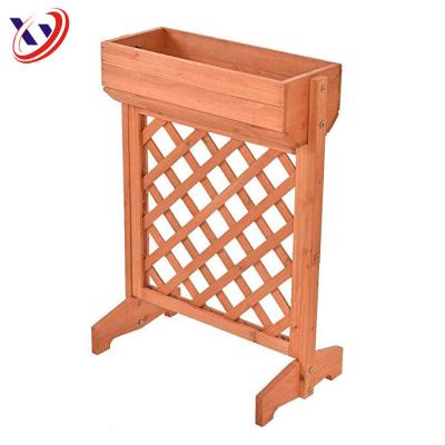 China CLASSIC Solid Fir Wood Raised Wooden Garden Bed Stand Flower Planter Box for sale