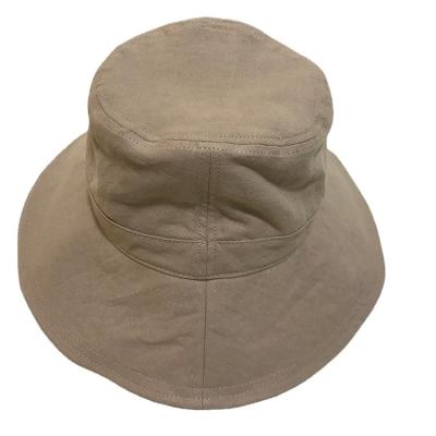 China Custom Character Yarn Soft Brim High Quality Canvas Bucket Hat With Full Lining for sale