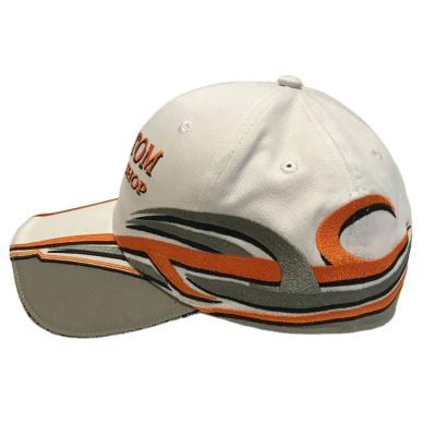 China OEM JOINT Patch Hats Embroidery Caps White Fitted Baseball Hats 98% cotton/2% Spandex Hat Custom Cap for sale