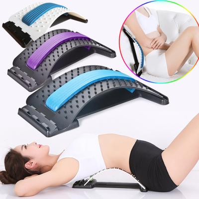 China Wholesale Size All Back Muscle Support Physiotherapy Traction Manual New Material PP+NBR Back Massager Back Muscle Lumbar Stretcher Device for sale