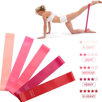 China Custom Pilates Exercise Gym Strength Latex Resistance Loop Exercise Bands LOGO Fitness Workout Equipment Training for sale