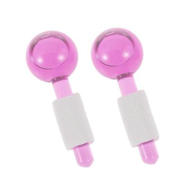 China 2021 New Hot Selling Facial Gel Skin Massage Roller Ice Cooling Glass Cold Facial Globes for sale