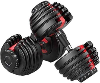 China Dropshipping Durable Adjustable Dumbbell Set 52.5LB 90LB 552 1090 24KG 40KG Adjustable Dumbbell Free Weight Gym Fittness for sale