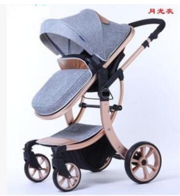 China Stainless Steel Baby Walker Folding Trolley Baby Stroller Newborn Stroller for sale