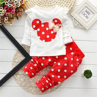 China 2020 New Baby Girl Clothes Minnie Cotton Long Sleeve Antibacterial Retail Children Suits Baby Casual Clothing for sale