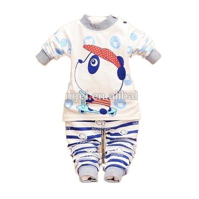 China 2020 Newborn Baby Boy Clothes Cartoon Style Anti-wrinkle Long Sleeve Baby 0-24M Unisex Baby Clothing Set for sale