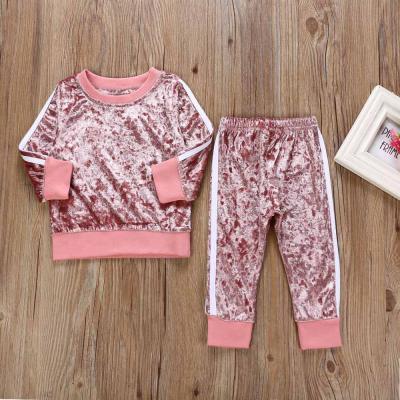 China Fashion Babies Clothes Kids Clothes Anti-Shrink Clothing Set Long Sleeve Tops+Pants Winter Clothes For Kids for sale